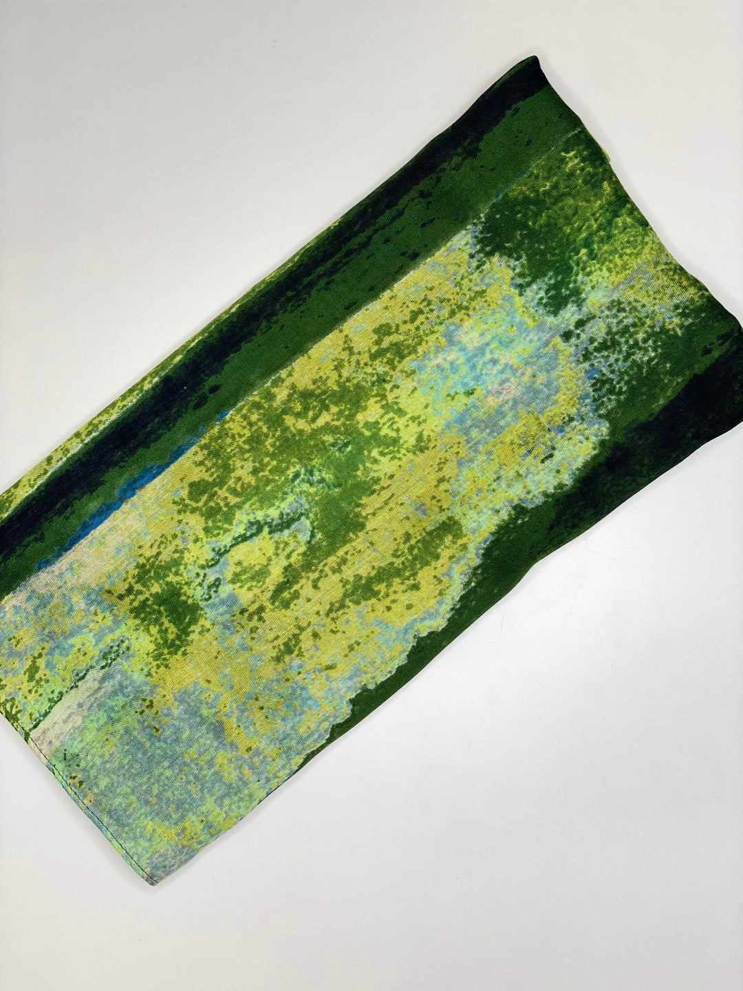 Hand Painted Print Scarf | Green