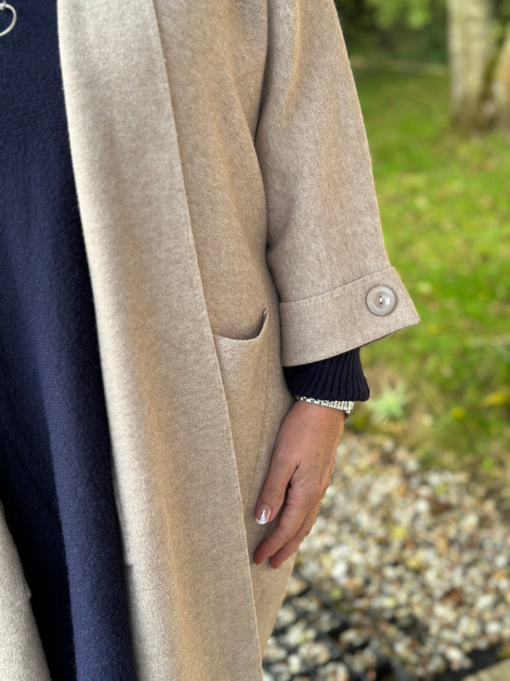 Button Detail Cardigan | Stone