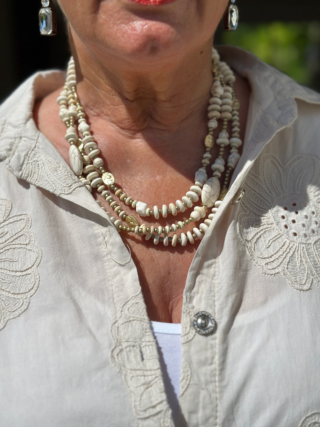 Beaded Gold Necklace