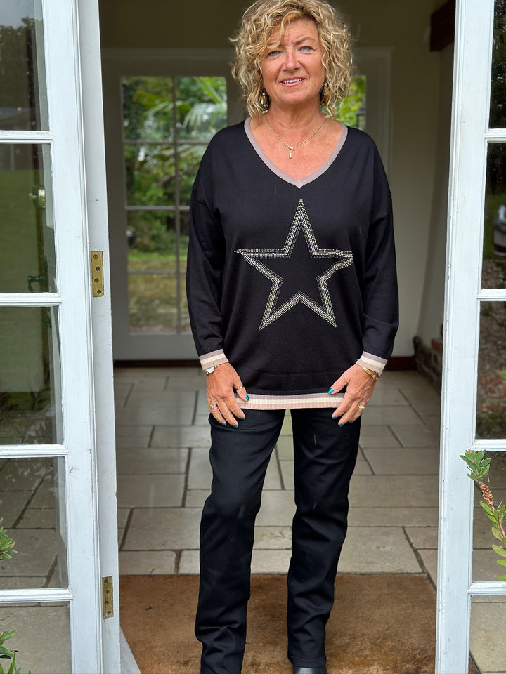 Studded Star Jumper - Malissa J