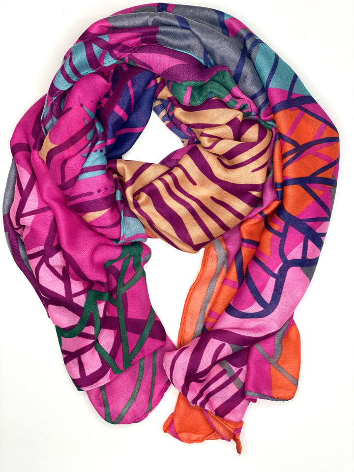 Autumn Leaves Scarf | Pink