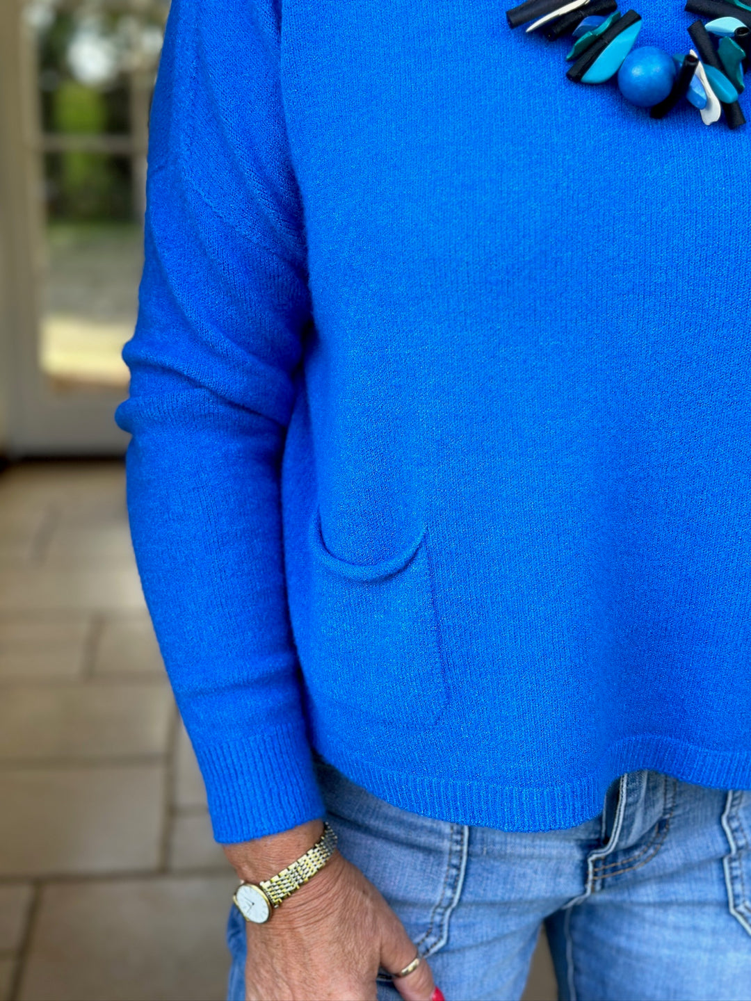 Double Pocket Jumper | Electric Blue