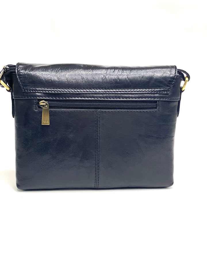 Leather Crossbody Bag - NOVA | Black