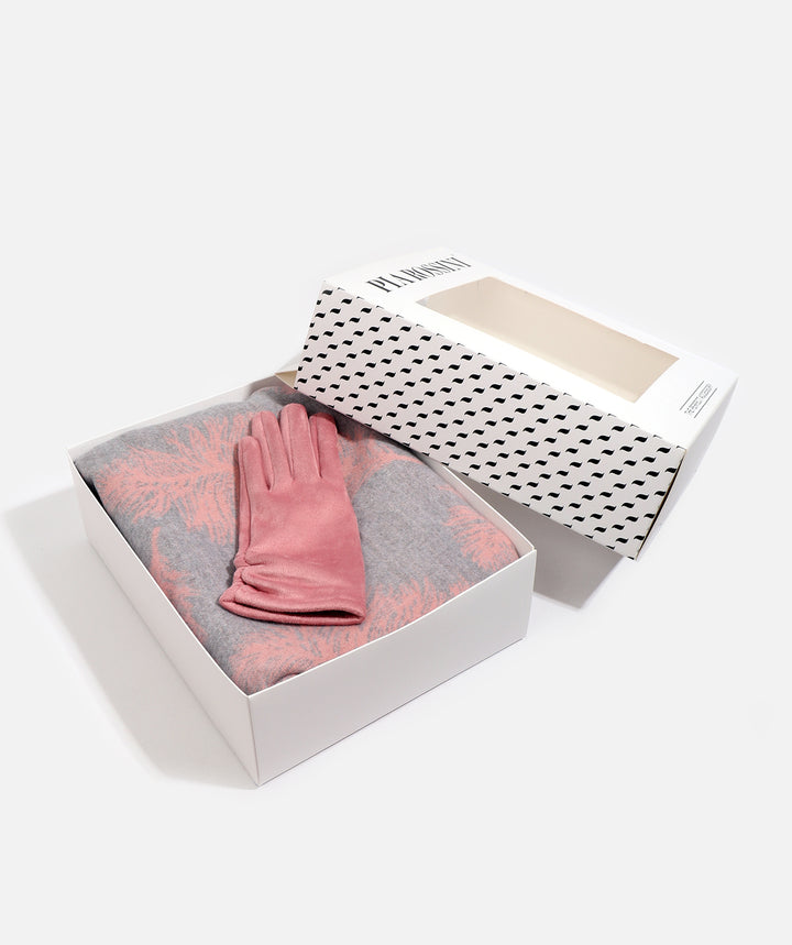 Scarf & Glove Gift Set - Pia Rossini | Pink