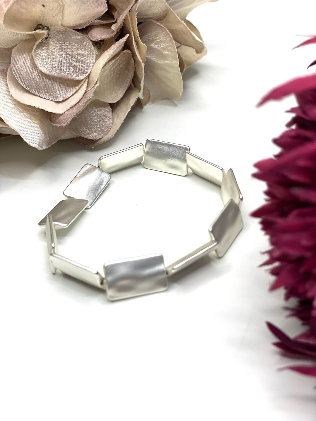 Brushed Rectangle Bracelet | Silver