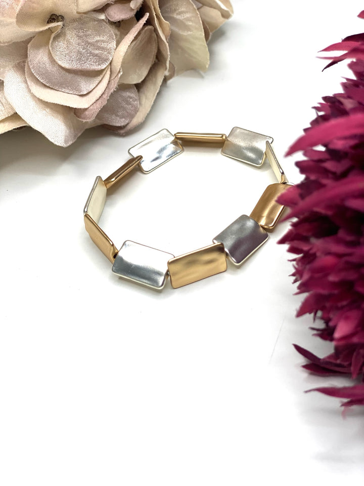 Brushed Rectangle Bracelet | Copper