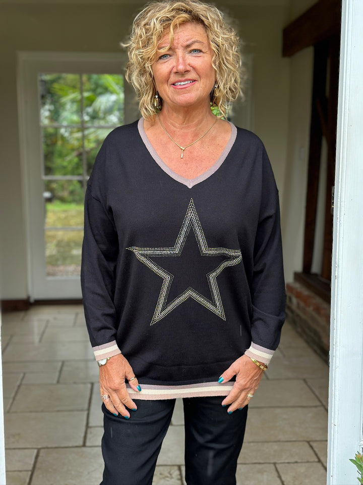 Studded Star Jumper - Malissa J