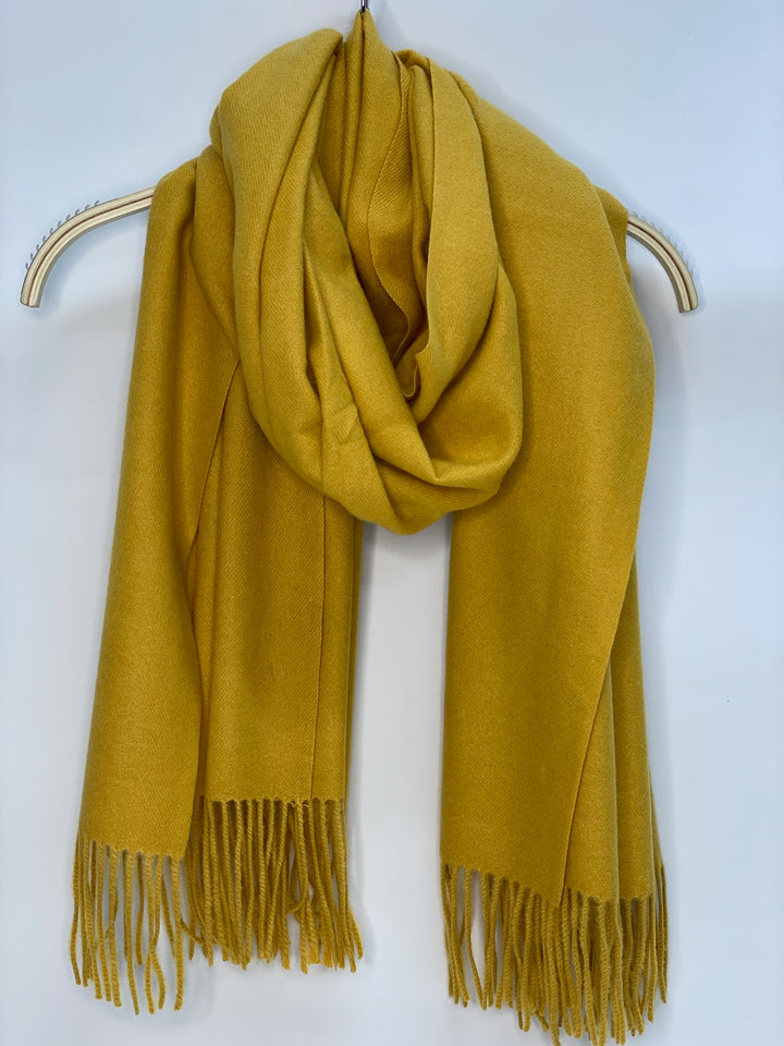 Cashmere Blend Scarf | Mustard