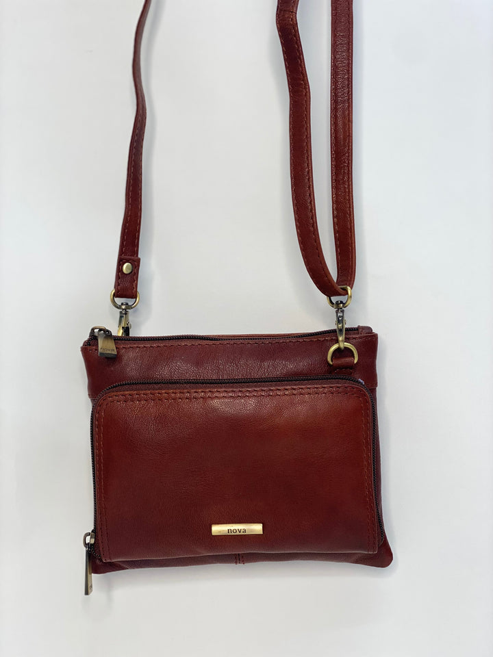 Leather Crossbody Bag/Purse - NOVA | Cognac