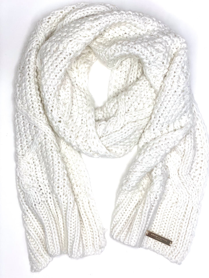 Katie Loxton Knit Scarf | White