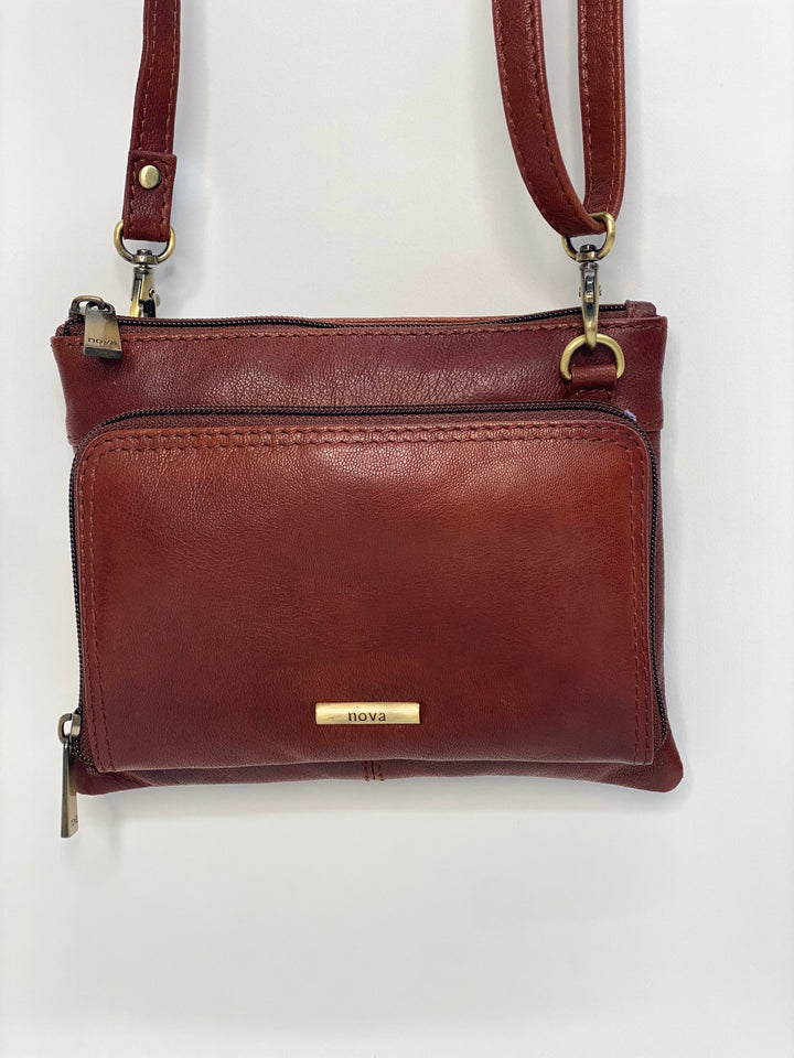 Leather Crossbody Bag/Purse - NOVA | Cognac