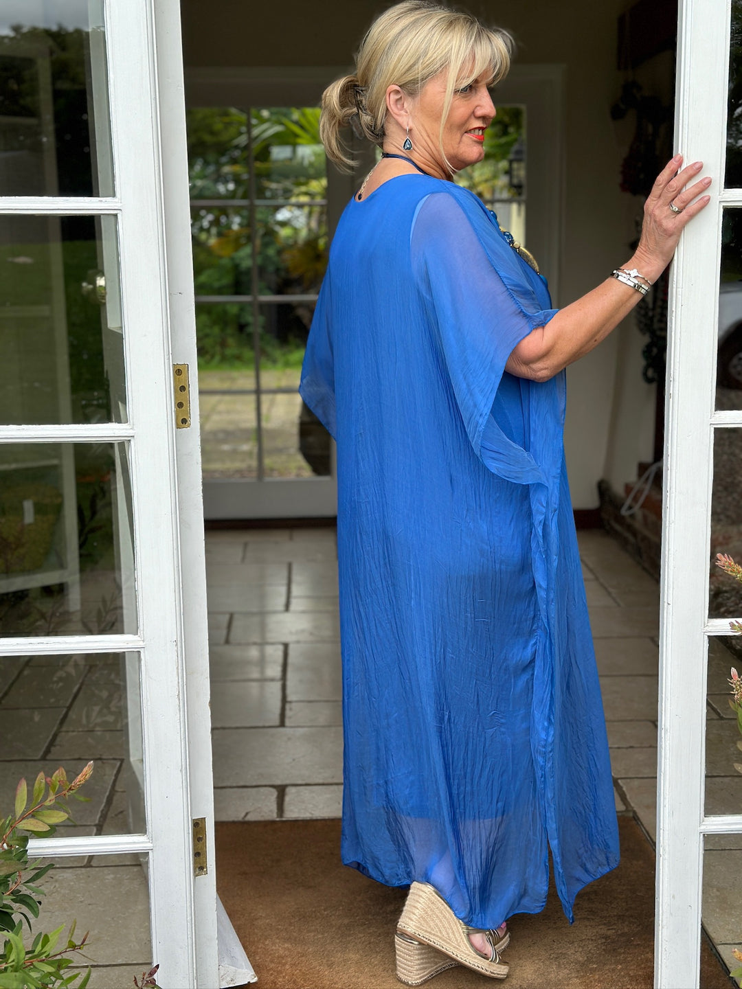 Lucia Silk Dress | Royal Blue