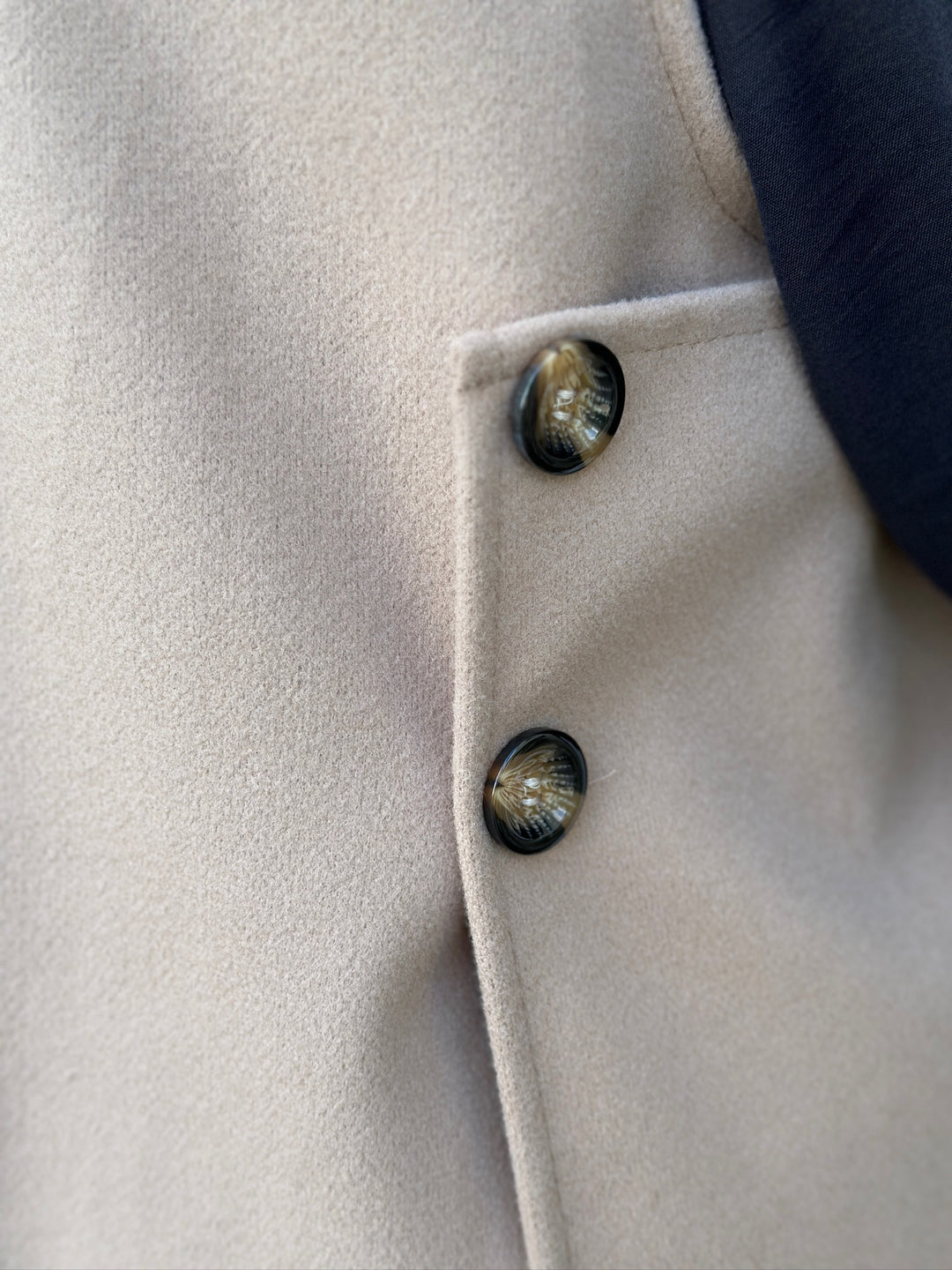 Longline Button Detail Gilet | Camel