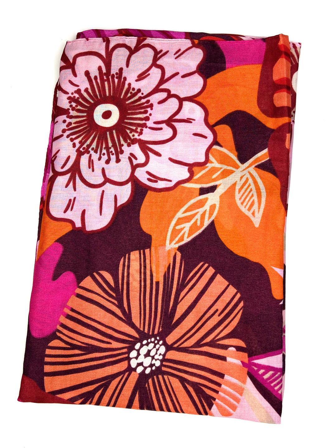 Flower Print Scarf | Pink