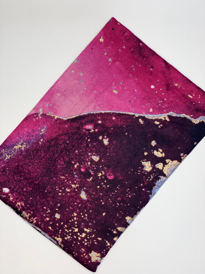 Galaxy Abstract Scarf | Burgundy