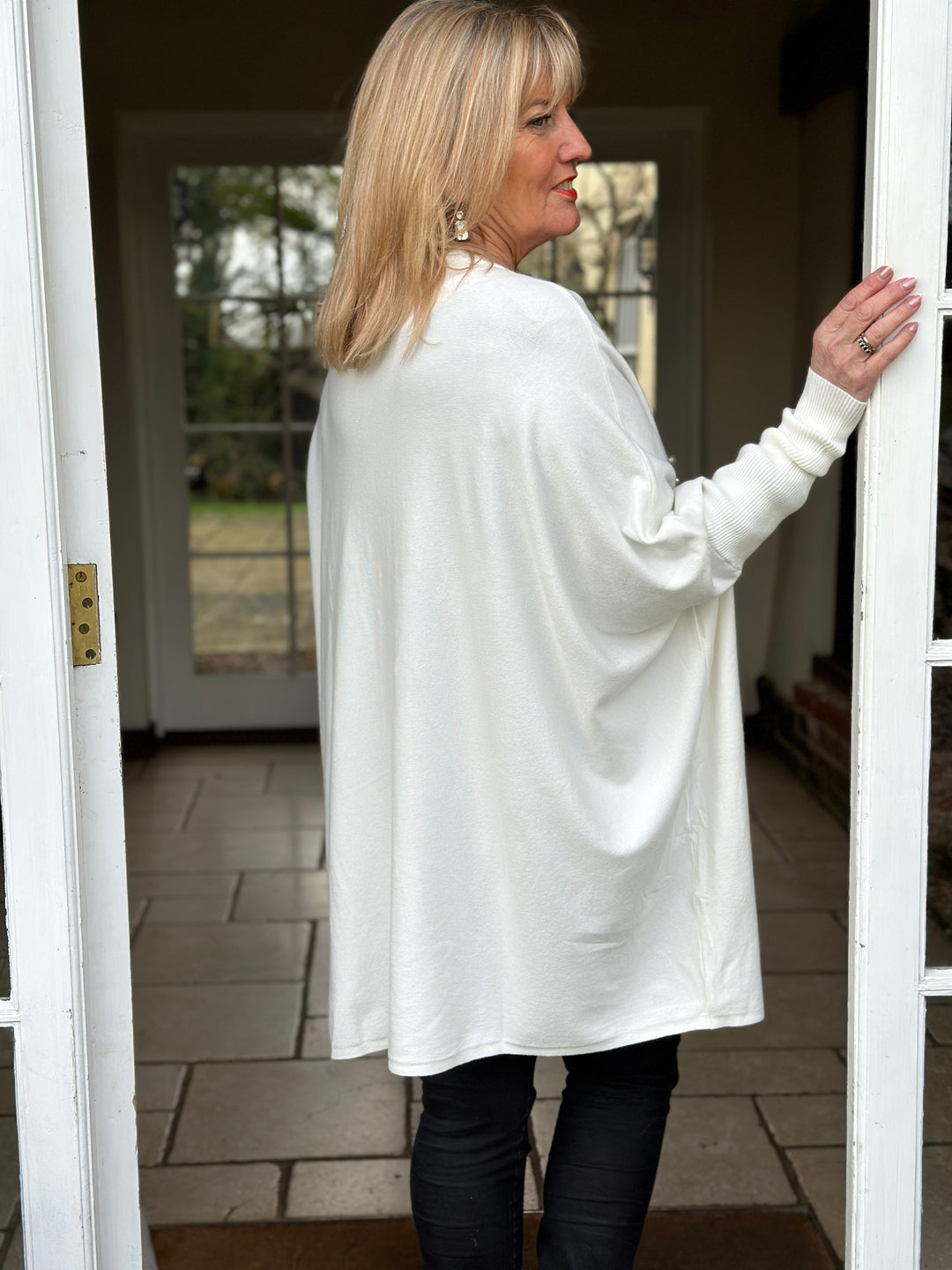 Batwing Love Heart Jumper | White