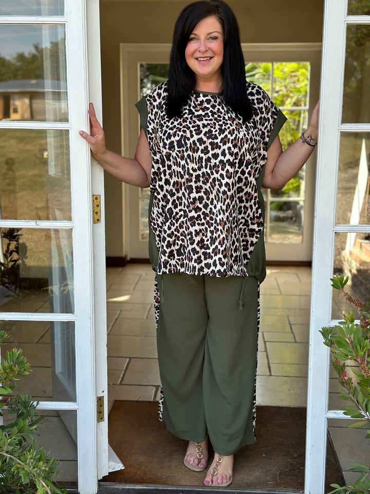 Leopard Print Co-ord | Khaki