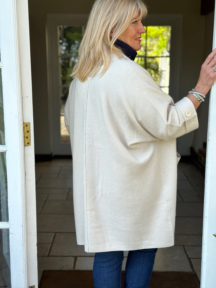 Button Detail Cardigan | Cream