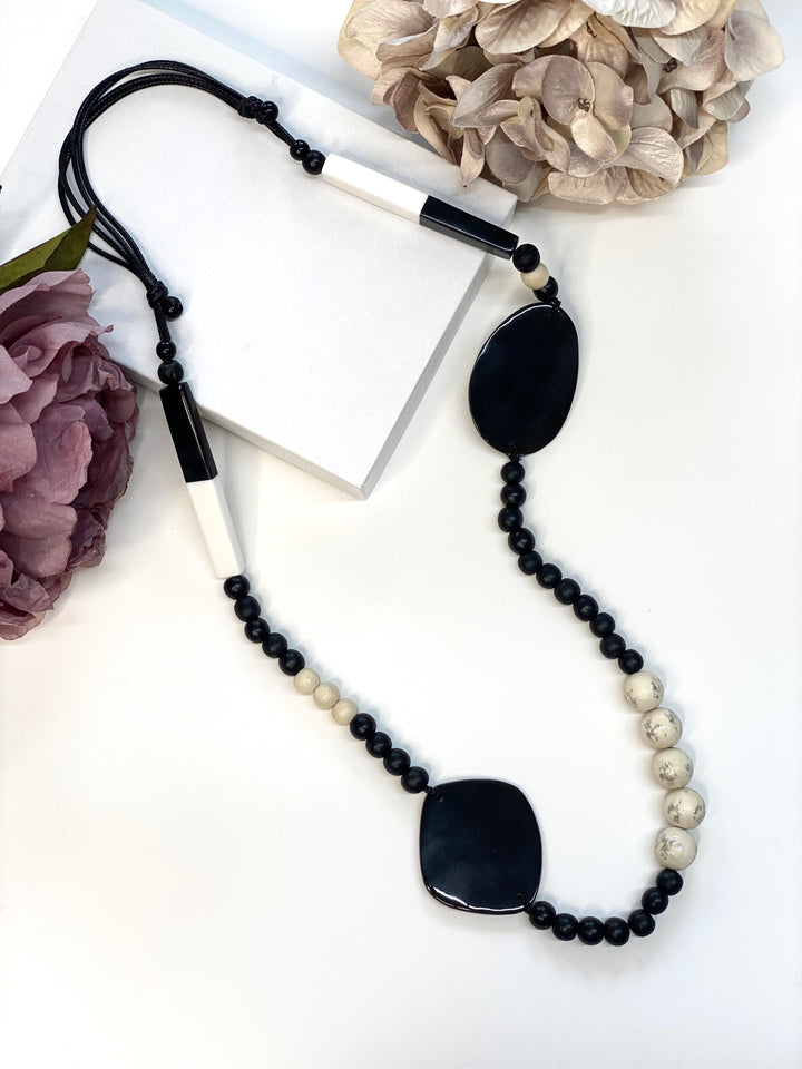 Monochrome Multi Shape Necklace