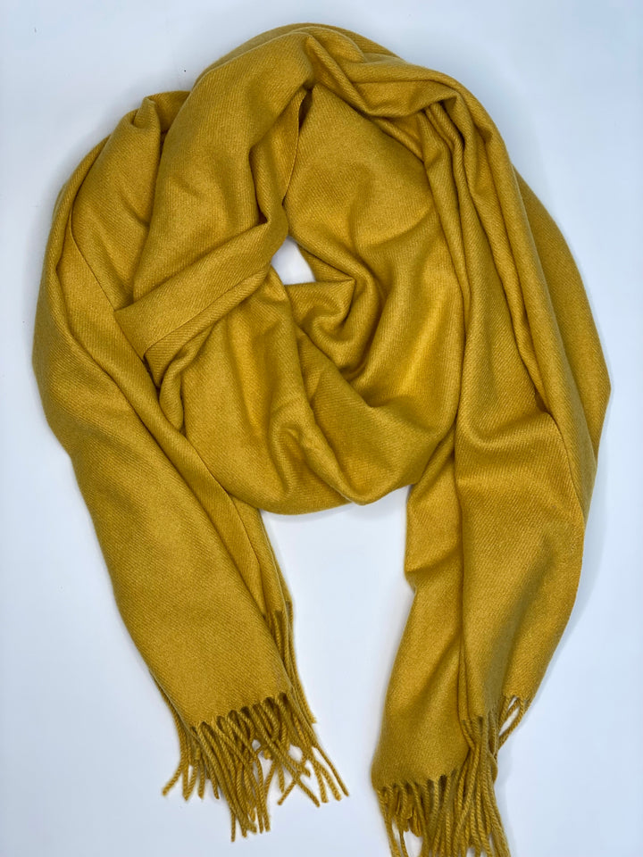 Cashmere Blend Scarf | Mustard