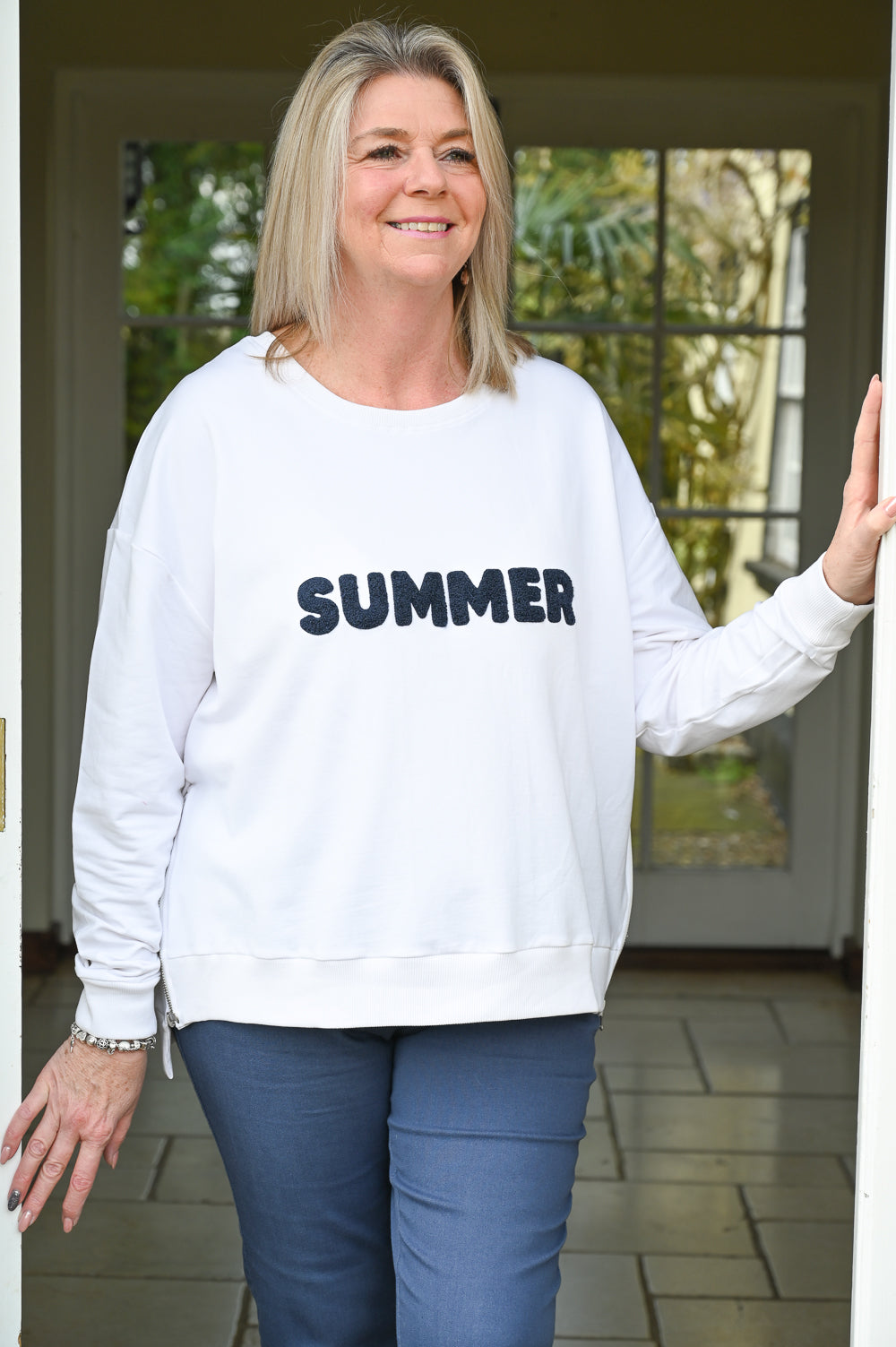 'SUMMER' Sweatshirt | White