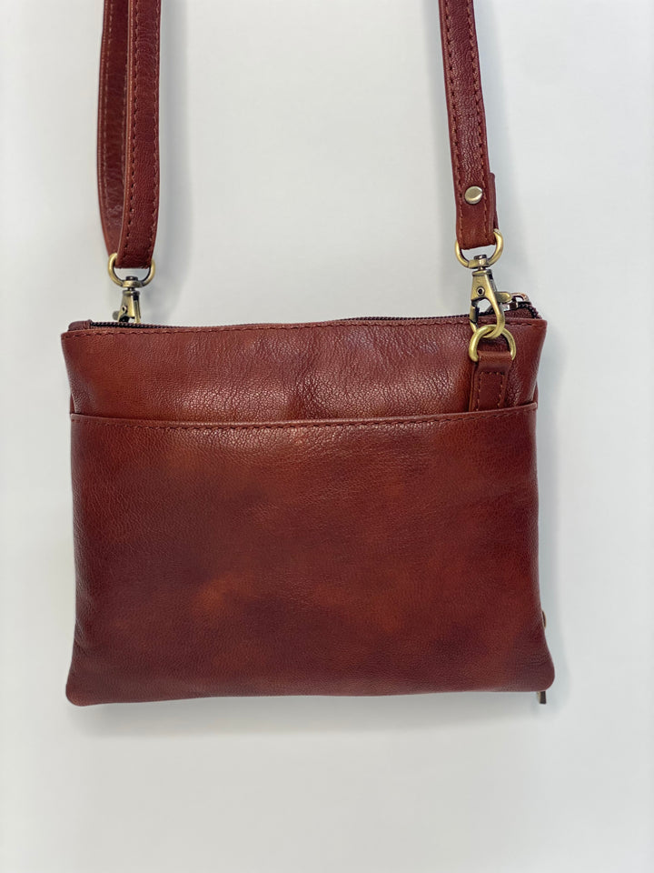 Leather Crossbody Bag/Purse - NOVA | Cognac