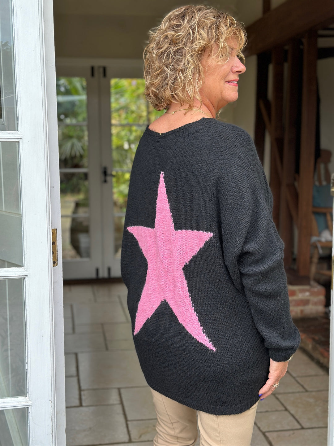 Knit Star Jumper | Black