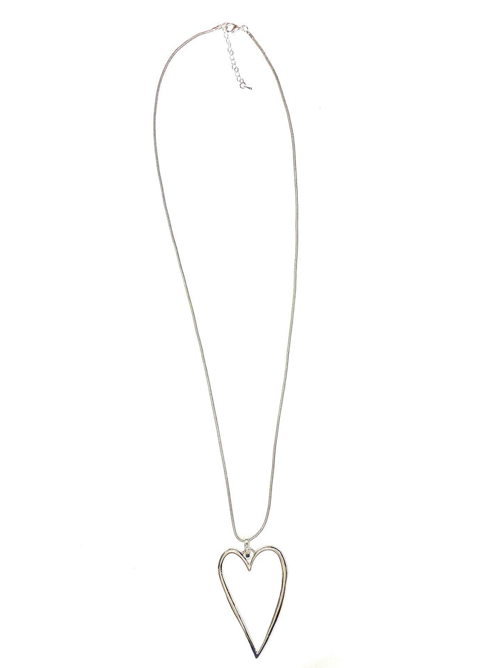 Heart Pendant Necklace | Silver