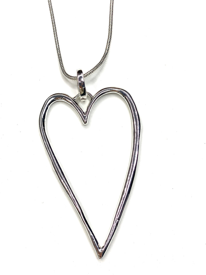 Heart Pendant Necklace | Silver