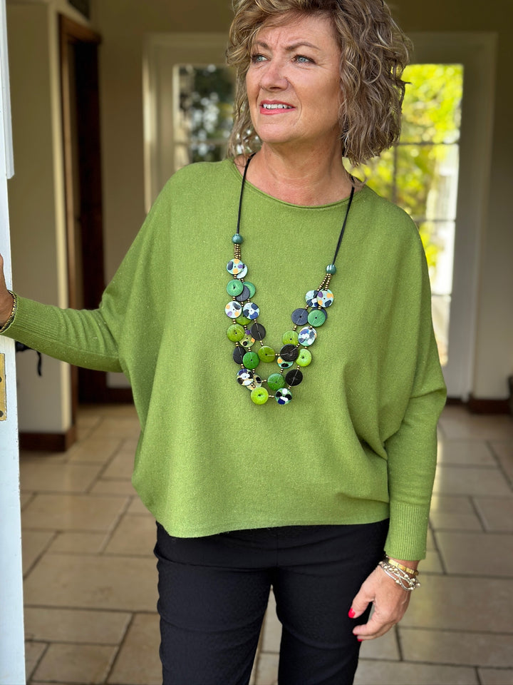 Sparkles Batwing Jumper | Green