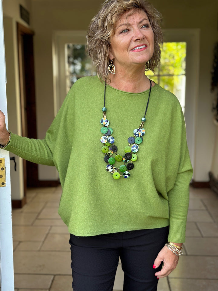 Sparkles Batwing Jumper | Green