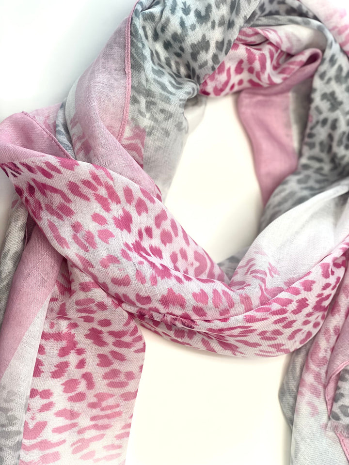 Animal print scarf | Pink