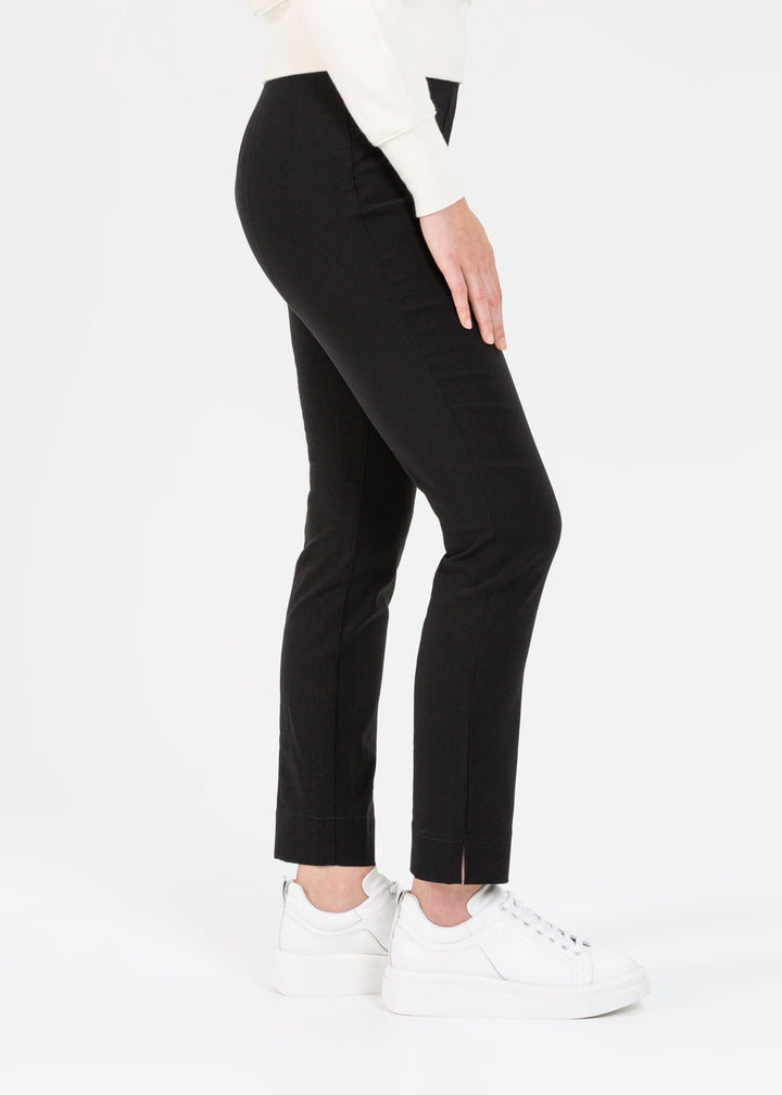 Black Slim Fit Pull-on Trouser- Stehmann - Loli 742