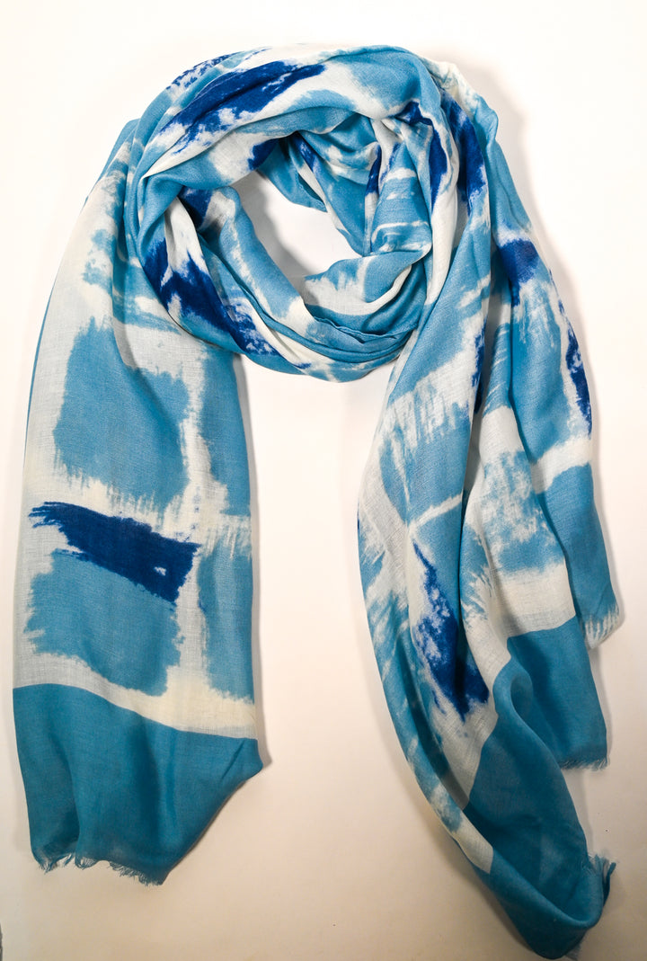 Blue Paint Stroke Scarf