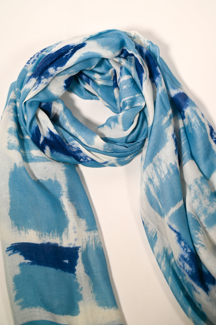 Blue Paint Stroke Scarf