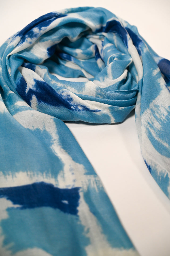 Blue Paint Stroke Scarf